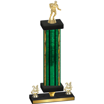 Premium Single Green Glacier Year Rugby Trophy