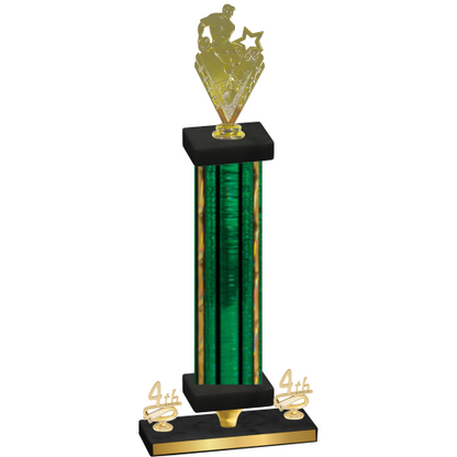 Premium Single Green Glacier Fourth Place Rugby Trophy
