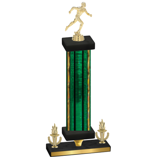 Premium Single Green Glacier Victory Running Trophy