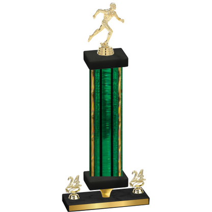 Premium Single Green Glacier Year Running Trophy