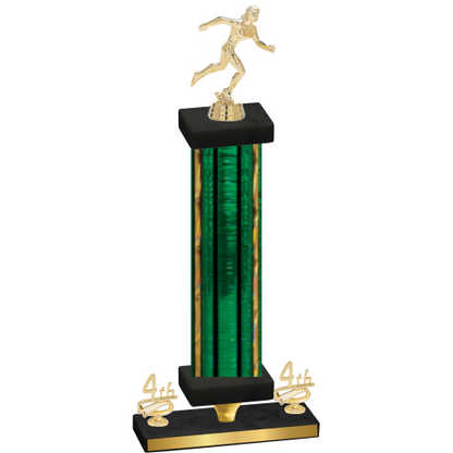 Premium Single Green Glacier Fourth Place Running Trophy