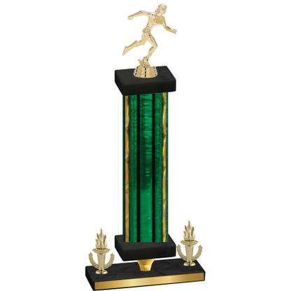 Premium Single Green Glacier Victory Running Trophy