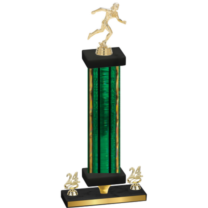 Premium Single Green Glacier Year Running Trophy