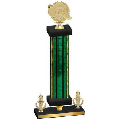 Premium Single Green Glacier Victory Running Trophy