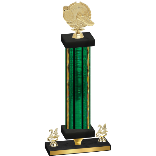 Premium Single Green Glacier Year Running Trophy
