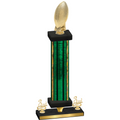 Premium Single Green Glacier Third Place Football Trophy