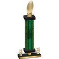 Premium Single Green Glacier Year Football Trophy