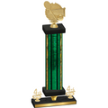 Premium Single Green Glacier Fourth Place Tennis Trophy
