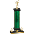 Premium Single Green Glacier Third Place Volleyball Trophy
