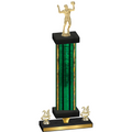 Premium Single Green Glacier Year Volleyball Trophy