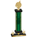 Premium Single Green Glacier First Place Volleyball Trophy