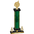 Premium Single Green Glacier Victory Volleyball Trophy