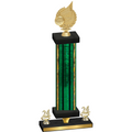 Premium Single Green Glacier Year Volleyball Trophy