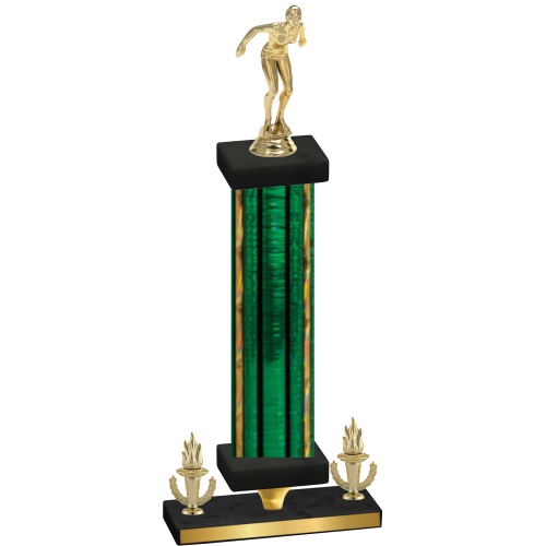Premium Single Green Glacier Victory Tennis Trophy