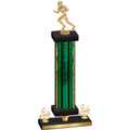 Premium Single Green Glacier Fourth Place Football Trophy