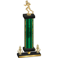 Premium Single Green Glacier Victory Football Trophy