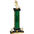 Premium Single Green Glacier Year Football Trophy