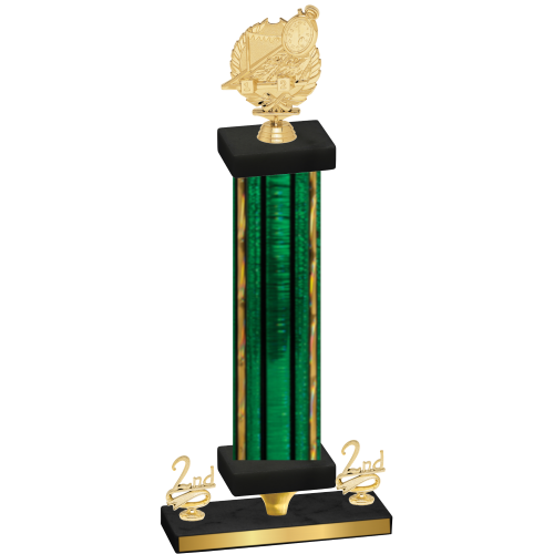 Premium Single Green Glacier Second Place Swimming Trophy