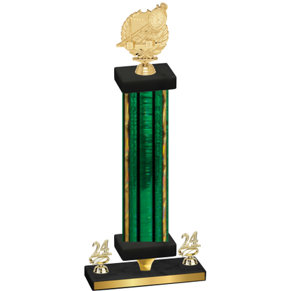Premium Single Green Glacier Year Swimming Trophy
