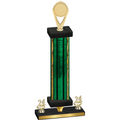 Premium Single Green Glacier Year Insert Trophy