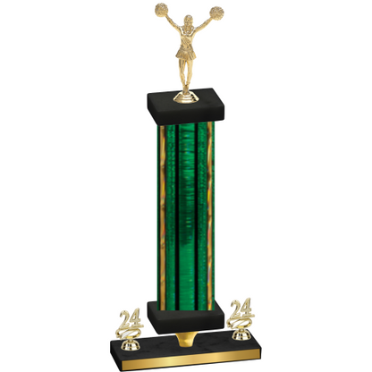 Premium Single Green Glacier Year Cheerleading Trophy