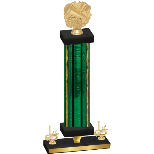Premium Single Green Glacier First Place Cheerleading Trophy