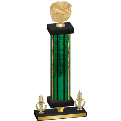 Premium Single Green Glacier Victory Cheerleading Trophy