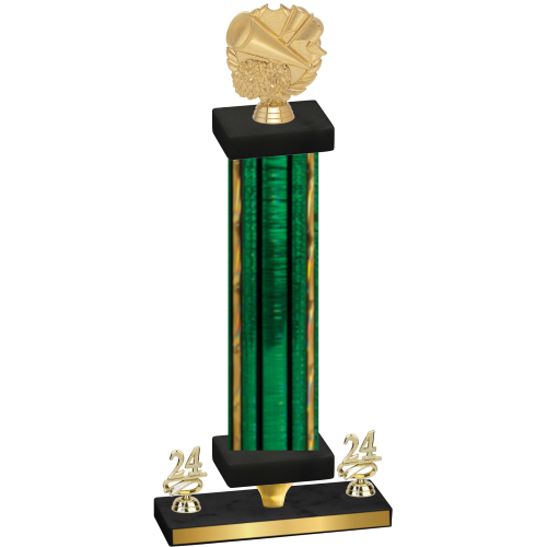 Premium Single Green Glacier Year Cheerleading Trophy