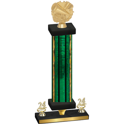 Premium Single Green Glacier Year Cheerleading Trophy
