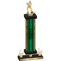 Premium Single Green Glacier Second Place Hockey Trophy
