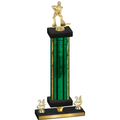 Premium Single Green Glacier Year Hockey Trophy