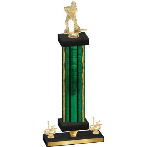 Premium Single Green Glacier First Place Hockey Trophy