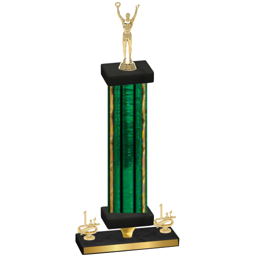 Premium Single Green Glacier First Place Victory Trophy