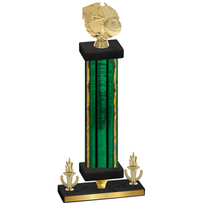 Premium Single Green Glacier Victory Basketball Trophy