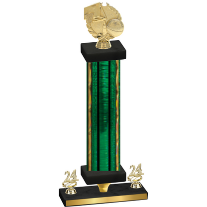 Premium Single Green Glacier Year Basketball Trophy