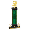 Premium Single Green Glacier Fourth Place Pickleball Trophy