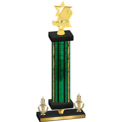 Premium Single Green Glacier Victory Pickleball Trophy