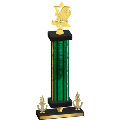 Premium Single Green Glacier Victory Pickleball Trophy