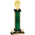 Premium Single Green Glacier Third Place Pickleball Trophy