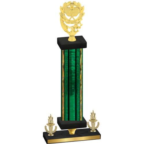 Premium Single Green Glacier Victory Pickleball Trophy