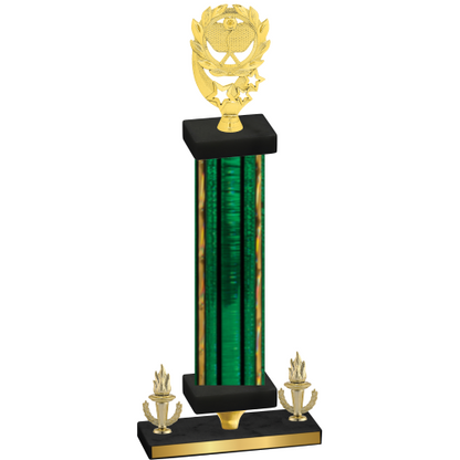 Premium Single Green Glacier Victory Pickleball Trophy