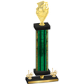 Premium Single Green Glacier First Place Pickleball Trophy