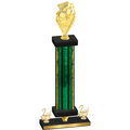 Premium Single Green Glacier Second Place Pickleball Trophy