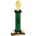 Premium Single Green Glacier Third Place Pickleball Trophy