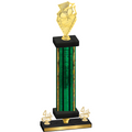 Premium Single Green Glacier Fourth Place Pickleball Trophy