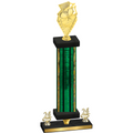 Premium Single Green Glacier Year Pickleball Trophy