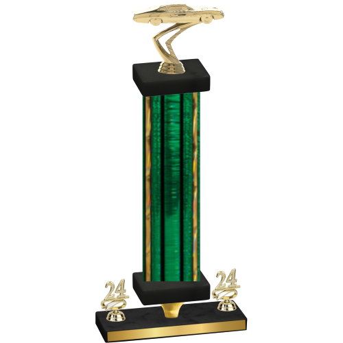 Premium Single Green Glacier Year Cars Trophy
