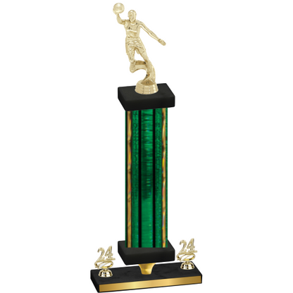 Premium Single Green Glacier Year Basketball Trophy