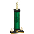 Premium Single Green Glacier Fourth Place Archery Trophy
