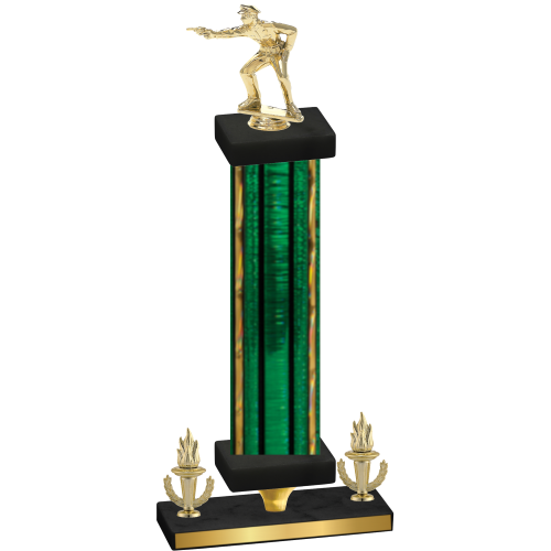 Premium Single Green Glacier Victory Shooter Trophy